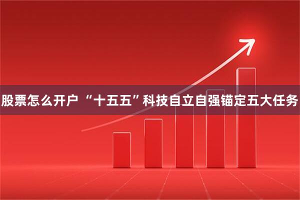 股票怎么开户 “十五五”科技自立自强锚定五大任务